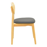 Scaun Cardith, Lemn Rubberwood și Plywood, Negru, 48x51x78 cm