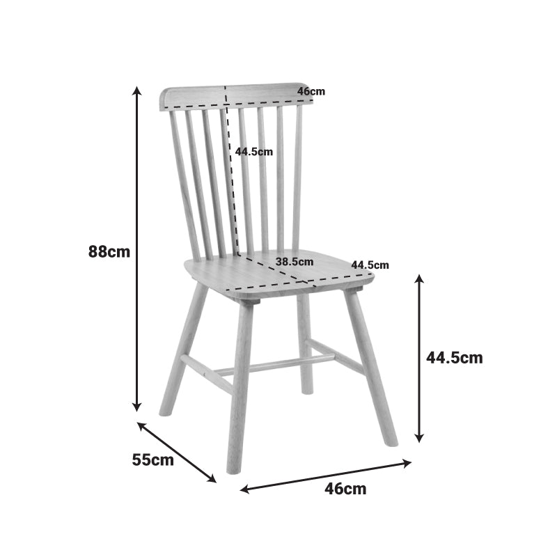 Scaun Bristol/, Lemn Rubberwood, 45x51x86 cm
