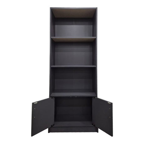 Biblioteca moderna Tekaro, nuanta antracit, lemn, 60x29x166 cm