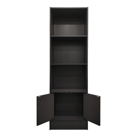 Biblioteca cu rafturi multiple Tekaro, Lemn, Antracit, 57x33x180 cm