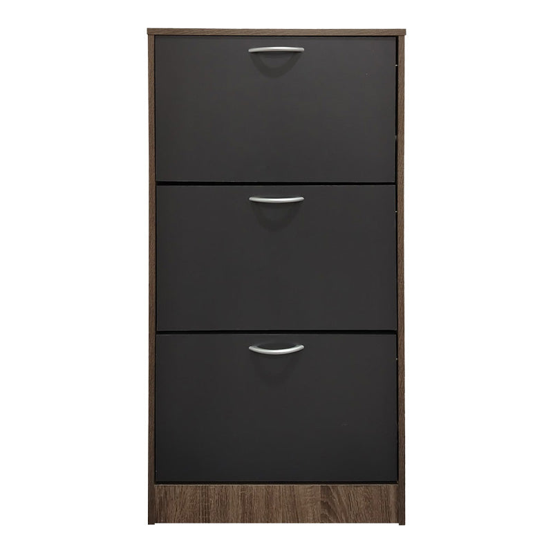 Suport pantofi cu functie depozitare Savaz, lemn stejar-antracit, 60x24x114 cm