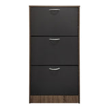Suport pantofi cu functie depozitare Savaz, lemn stejar-antracit, 60x24x114 cm