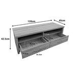 Comoda TV cu rafturi, Sonoma, Lemn, 120x45x42 cm