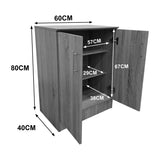 Pantofar cu funcție de depozitare Souken, lemn sonoma, 60x40x80 cm