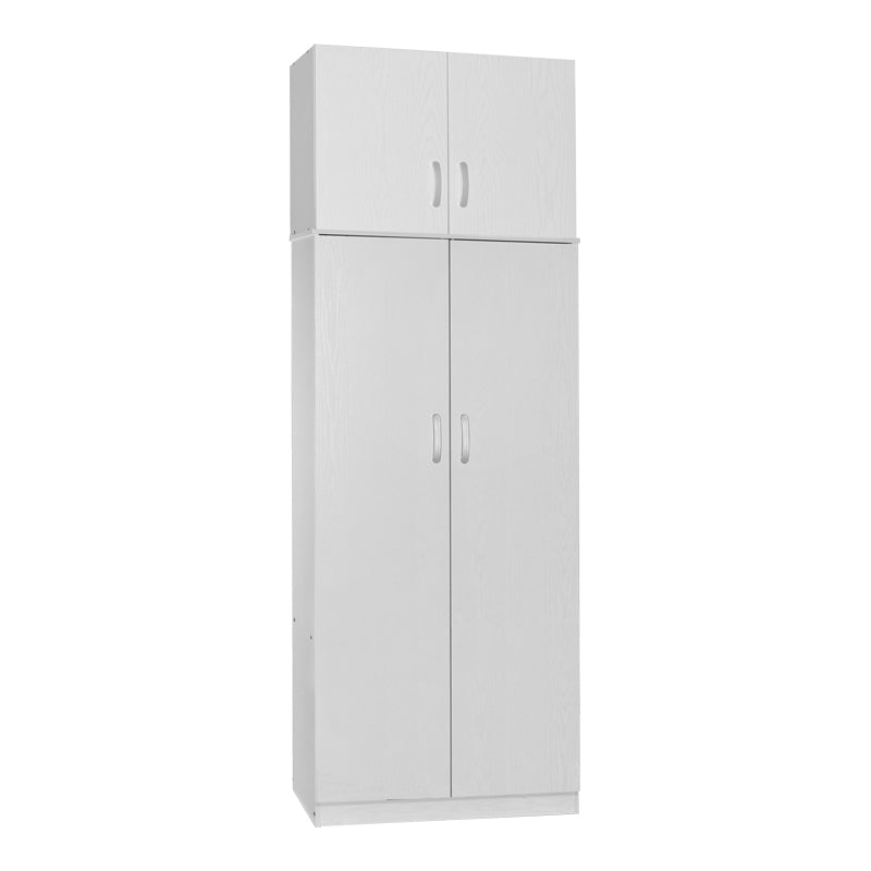 Dulap cu două uși și compartiment superior Lego, Alb, 80x42x240 cm
