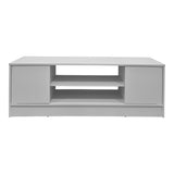 Dulap TV cu spațiu de depozitare, Model Sasa , Modern, Alb, Lemn, 120x35x41.5 cm