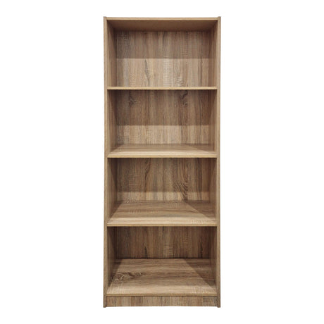 Bibliotecă practică Kendy , Modern, Lemn Sonoma, 60x30x167 cm