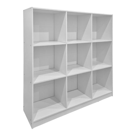 Bibliotecă modernă Gridea , stil minimalist, alb, MDF, 120x30x121 cm