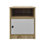 Noptieră Lenea bedside masă sonoma-alb 40x40x50cm