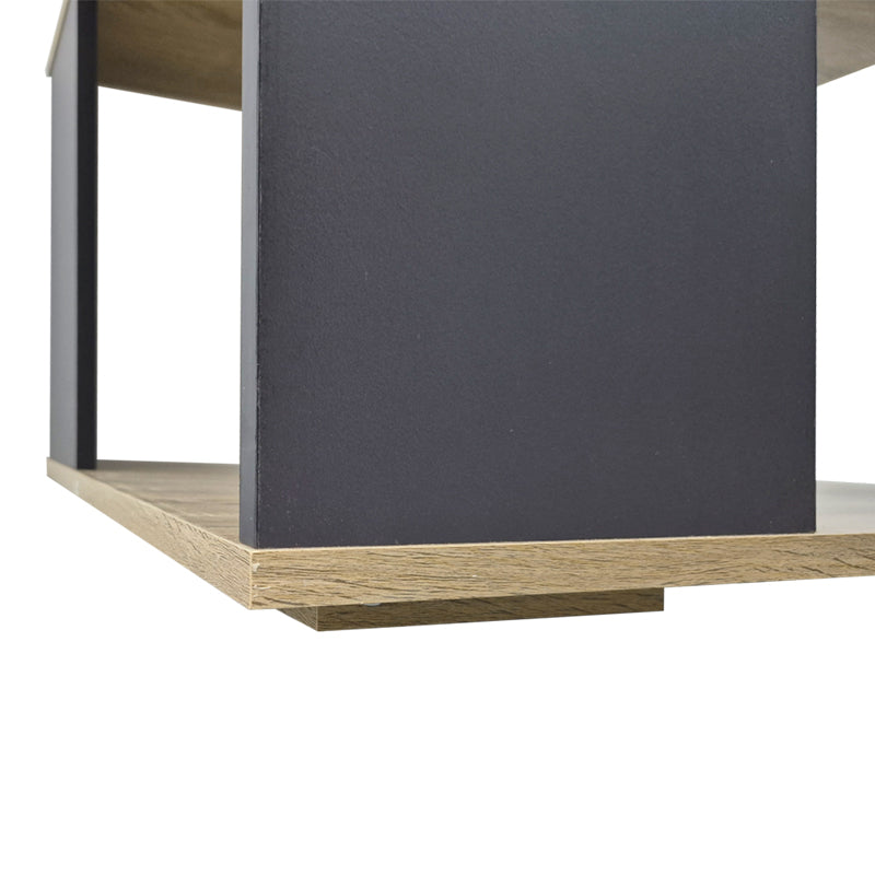 Masă de cafea cu funcție decorativă , Sonoma-Anthracite, Modern, Pal melaminat, 60x60x39cm
