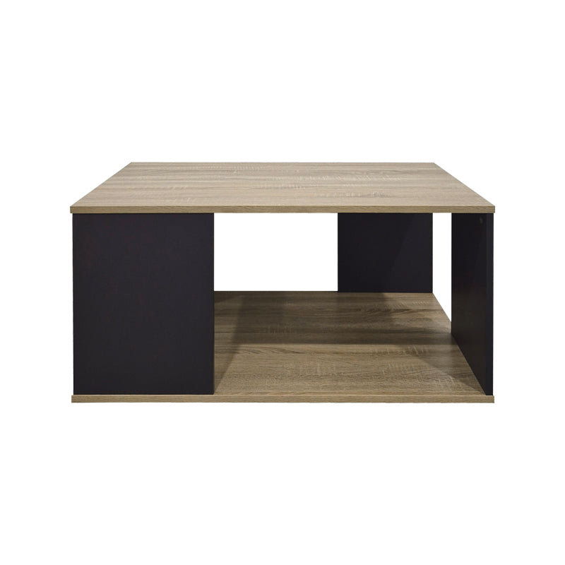 Masă de cafea cu design modern , Stil Sonoma-Antracit, Lemn și Metal, 90x90x44.5cm