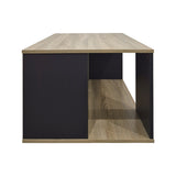 Masă de cafea cu design modern , Stil Sonoma-Antracit, Lemn și Metal, 90x90x44.5cm
