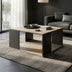 masuta de cafea Masă de cafea cu design modern, Stil Sonoma-Antracit, Lemn și Metal, 90x90x44.5cm