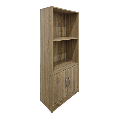 Bibliotecă cu rafturi multiple Tekaro, Modern, Lemn Sonoma, 60x30x120 cm