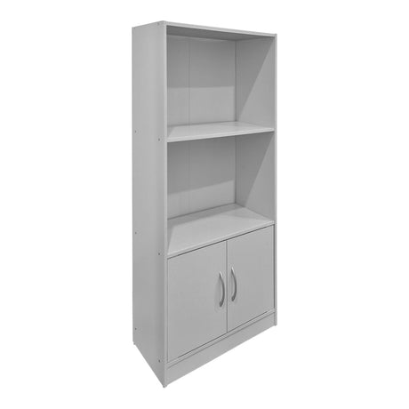 Bibliotecă cu rafturi Tekaro, Stil Modern, MDF, Alb, 60x30x120 cm