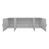 Dulap de haine Alvia four-leaf wardrobe loft alb 200x51x60cm