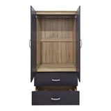 Dulap de haine Double-leaf wardrobe cu 2 drawers Alvia sonoma-antracit 80x51.5x180cm