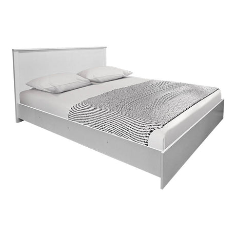 Set dormitor cu pat Athos, lemn/alb, pat 160x200 cm, set 3 piese