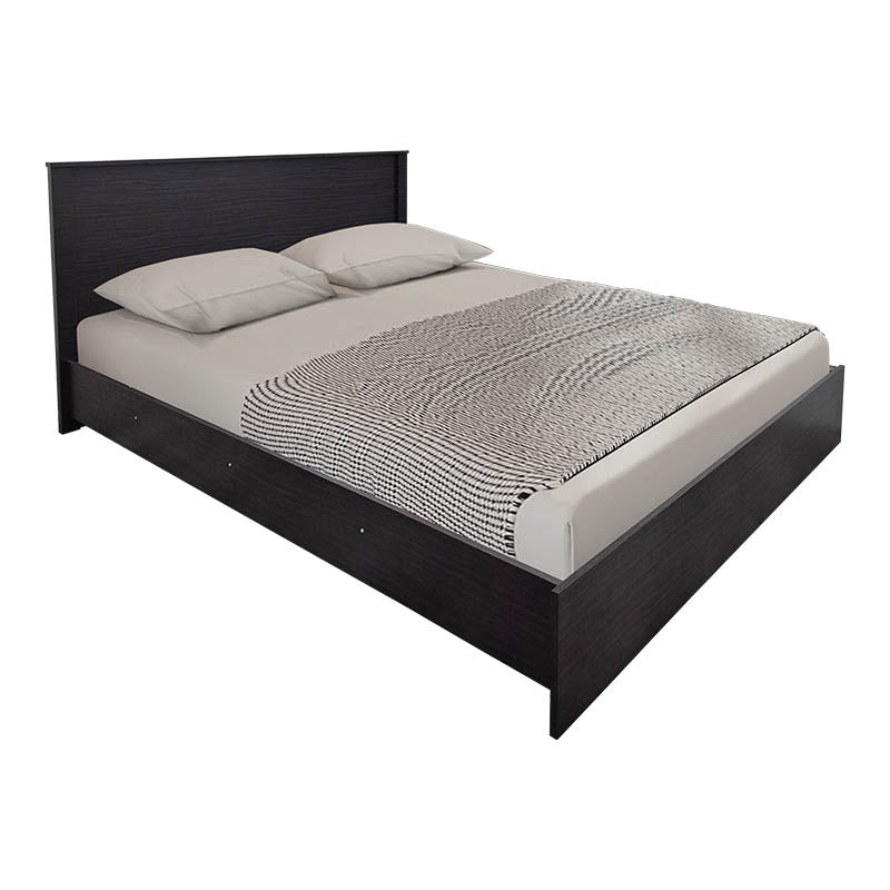 Set Mobilier Dormitor cu Pat 160x200 cm, Athos, Lemn Wenge, Generoase, Set 4 Piese