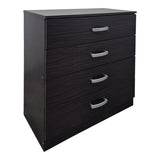 Set Mobilier Dormitor cu Pat 160x200 cm, Athos, Lemn Wenge, Generoase, Set 4 Piese