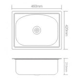Chiuveta din otel inoxidabil Undir, stil modern, material rezistent, dimensiuni 46x42cm.
