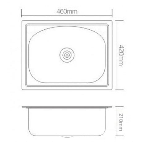 Chiuveta din otel inoxidabil Undir, stil modern, material rezistent, dimensiuni 46x42cm.