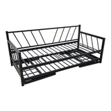 Pat Bed-Sofa Remmie, Negru, 90x190 cm