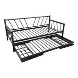 Pat Bed-Sofa Remmie, Negru, 90x190 cm
