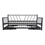 Pat Bed-Sofa Remmie, Negru, 90x190 cm