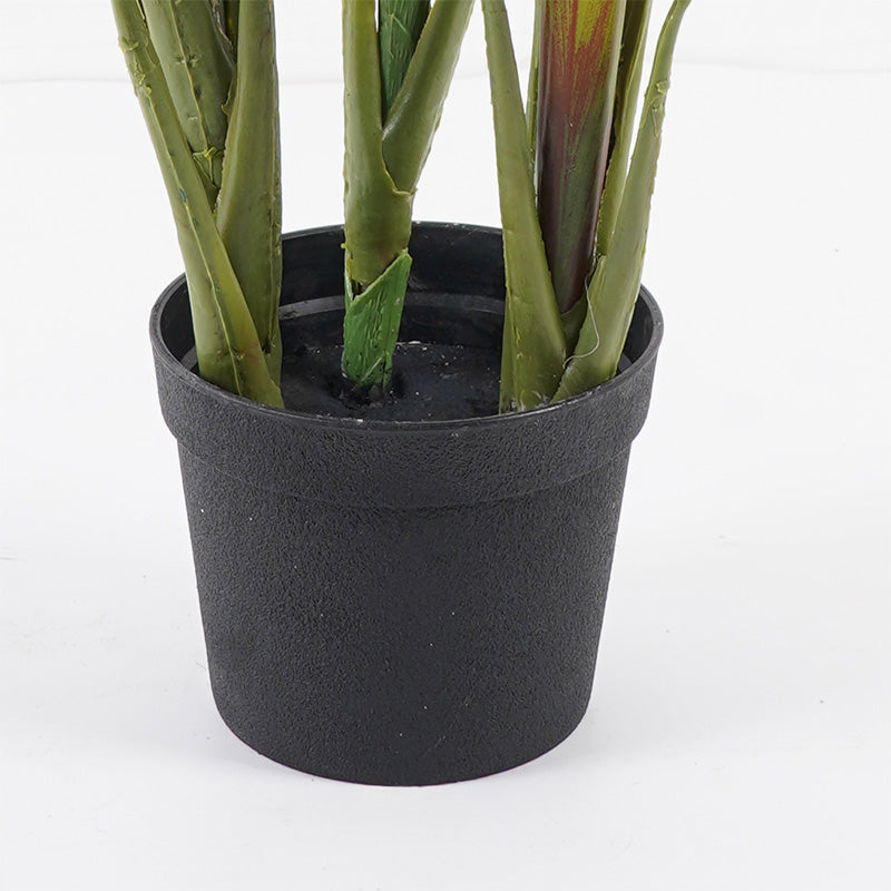 Planta decorativă artificială cu ghiveci, Cycas, Verde, Plastic, 55x80 cm
