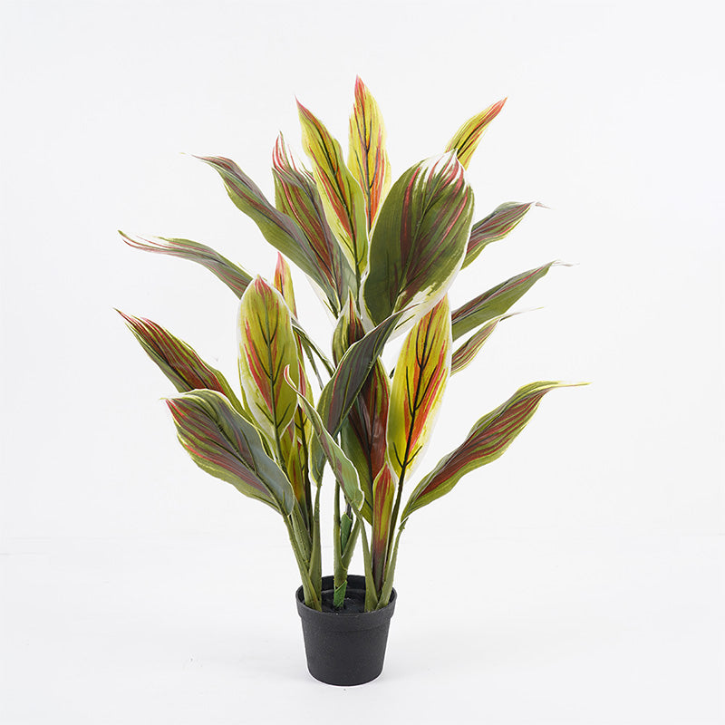Planta decorativă artificială cu ghiveci, Cycas, Verde, Plastic, 55x80 cm