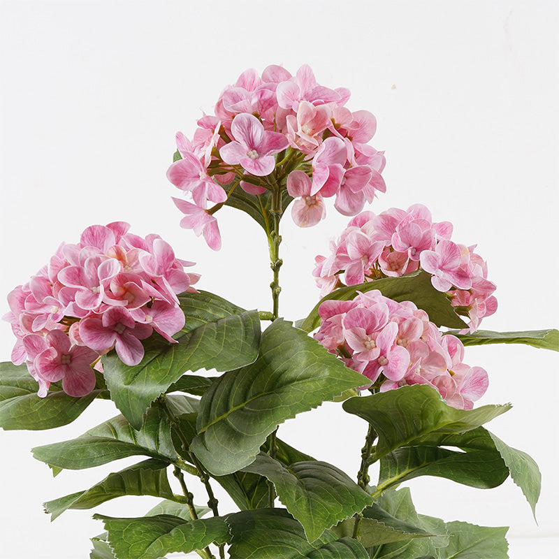 Plantă decorativă în ghiveci Hydrangea, Sintetic, 35x50 cm, Roz