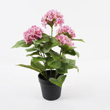 Plantă decorativă în ghiveci Hydrangea, Sintetic, 35x50 cm, Roz