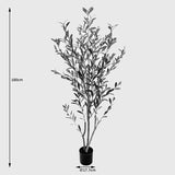 Plantă decorativă în ghiveci, Olia, Verde, 65x55x180 cm, Plastic