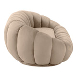 Canapea Embrace cu funcție, Catifea, 180x105x65 cm, Bej