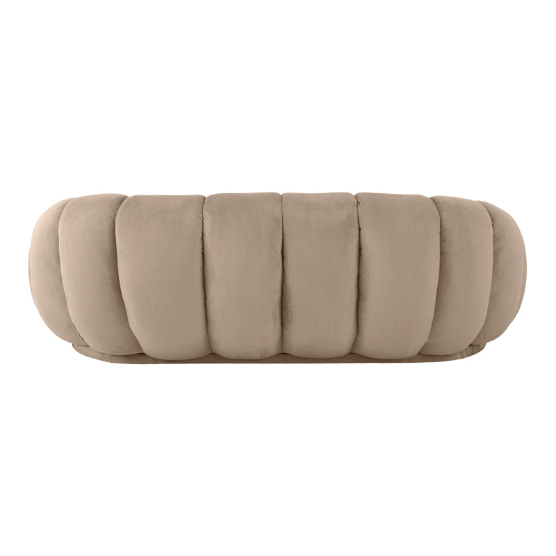 Canapea Embrace cu funcție, Catifea, 180x105x65 cm, Bej