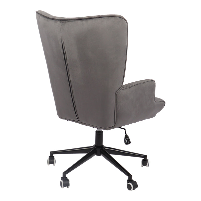 Scaun birou director Lobima, rotativ, Catifea, Gri Antracit, 68x71x105-112 cm