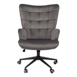 Scaun birou director Lobima, rotativ, Catifea, Gri Antracit, 68x71x105-112 cm