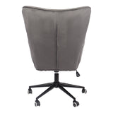 Scaun birou director Lobima, rotativ, Catifea, Gri Antracit, 68x71x105-112 cm