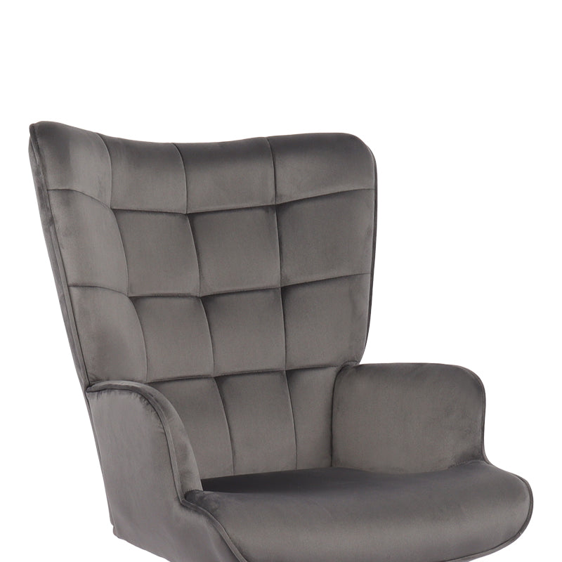 Scaun birou director Lobima, rotativ, Catifea, Gri Antracit, 68x71x105-112 cm