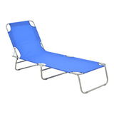 Șezlong Pasein, Silver-Blue, 55x185x24 cm