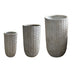 Jardiniere Set 3 ghivece decorative ceramice Kallena, Gri-Bej, Ceramică, variabile