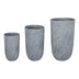 Jardiniere Set 3 ghivece decorative ceramice Anteria, gri, ceramica, variate