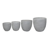 Set ghivece Verveta, Ceramică, Gri, diverse, 4 piese
