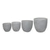 Jardiniere Set ghivece Verveta, Ceramică, Gri, diverse, 4 piese