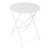 mobilier de gradina Masă Bistro pliabilă, albă, metal, 60x71 cm
