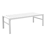 Set lounge exterior Gardenly I, 4 piese, Alb, aluminiu cu perne Gri-Bej