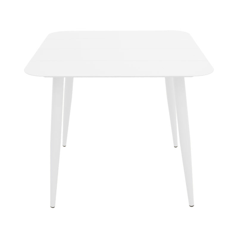 Masă pătrată cu aluminiu Vista, Aluminiu, 80x80x72 cm, Alb