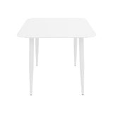 Masă pătrată cu aluminiu Vista, Aluminiu, 80x80x72 cm, Alb