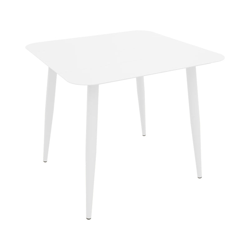 Masă pătrată cu aluminiu Vista, Aluminiu, 80x80x72 cm, Alb